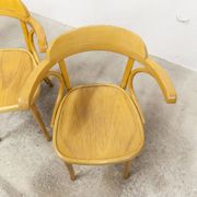 Set of 4 bistro armchairs with armrests from the 1960s.