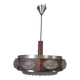 Vintage Lakro pendant light with 9 oval glass panels and 1 round glass panel, 1970s