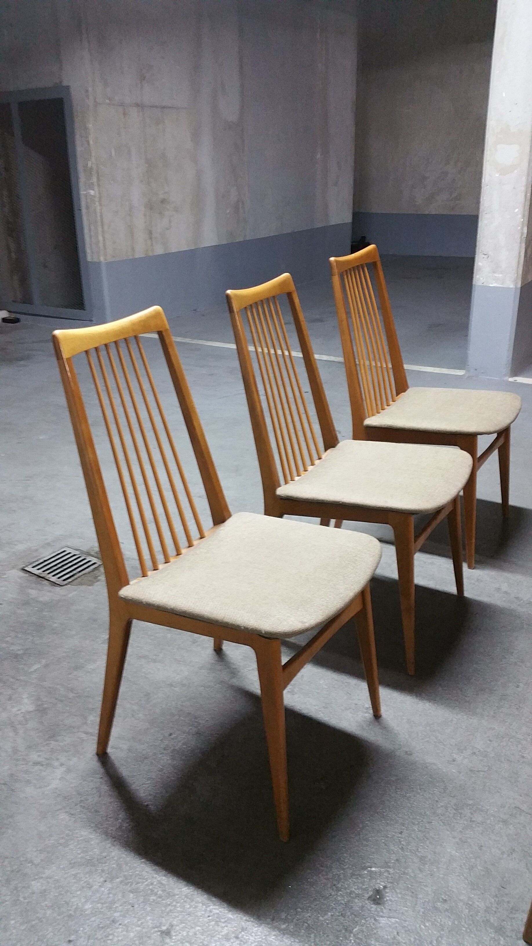 6 chairs Scandinavian years 50 60 Lubke