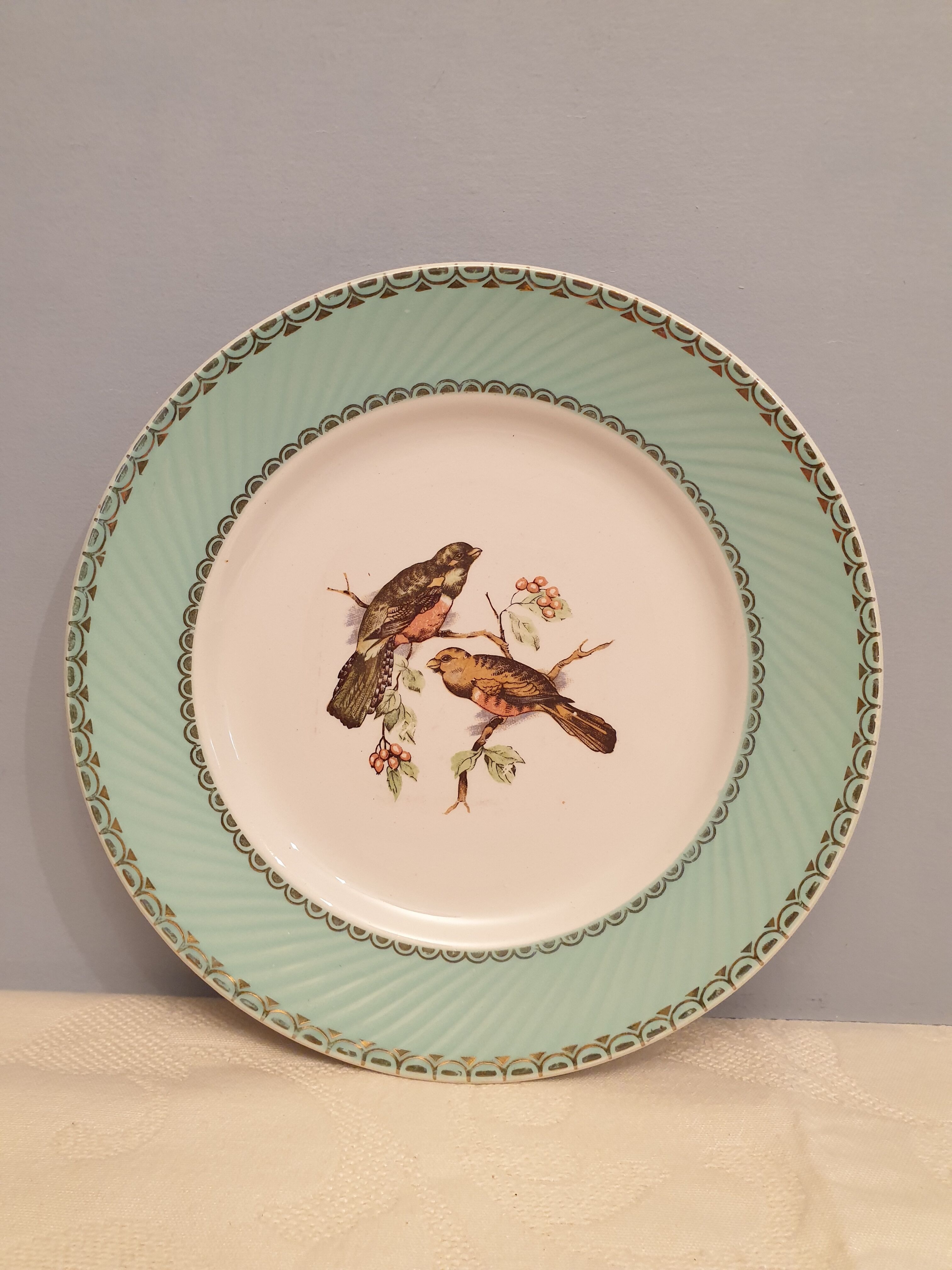 Suite of 9 flat bird plates