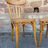 Pair of 1950s bistro cafe chairs