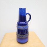 Vintage 70s midnight blue handled vase