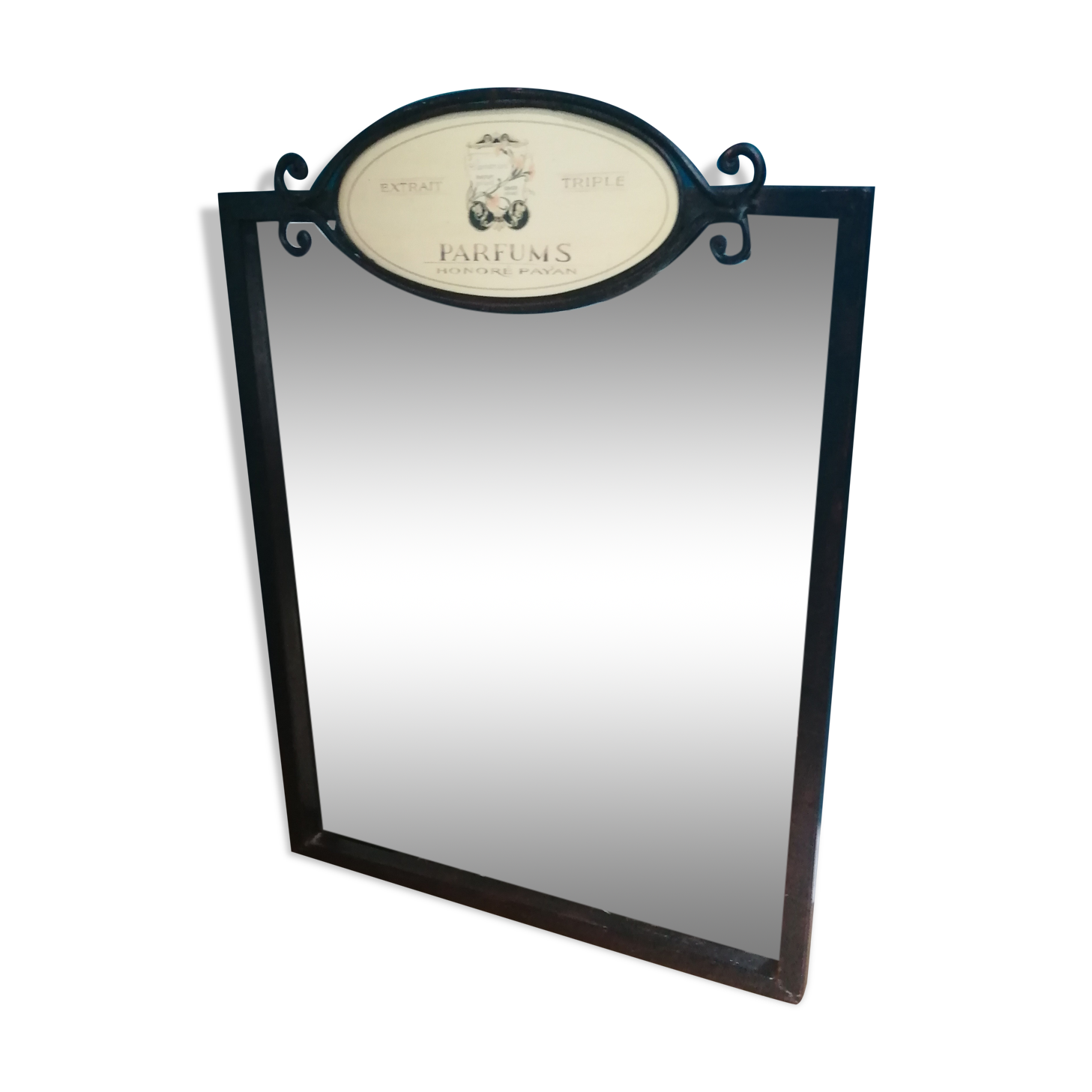 Mirror metal sign perfume