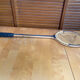 Vintage dunlop badminton racket wood + sports cover #e240