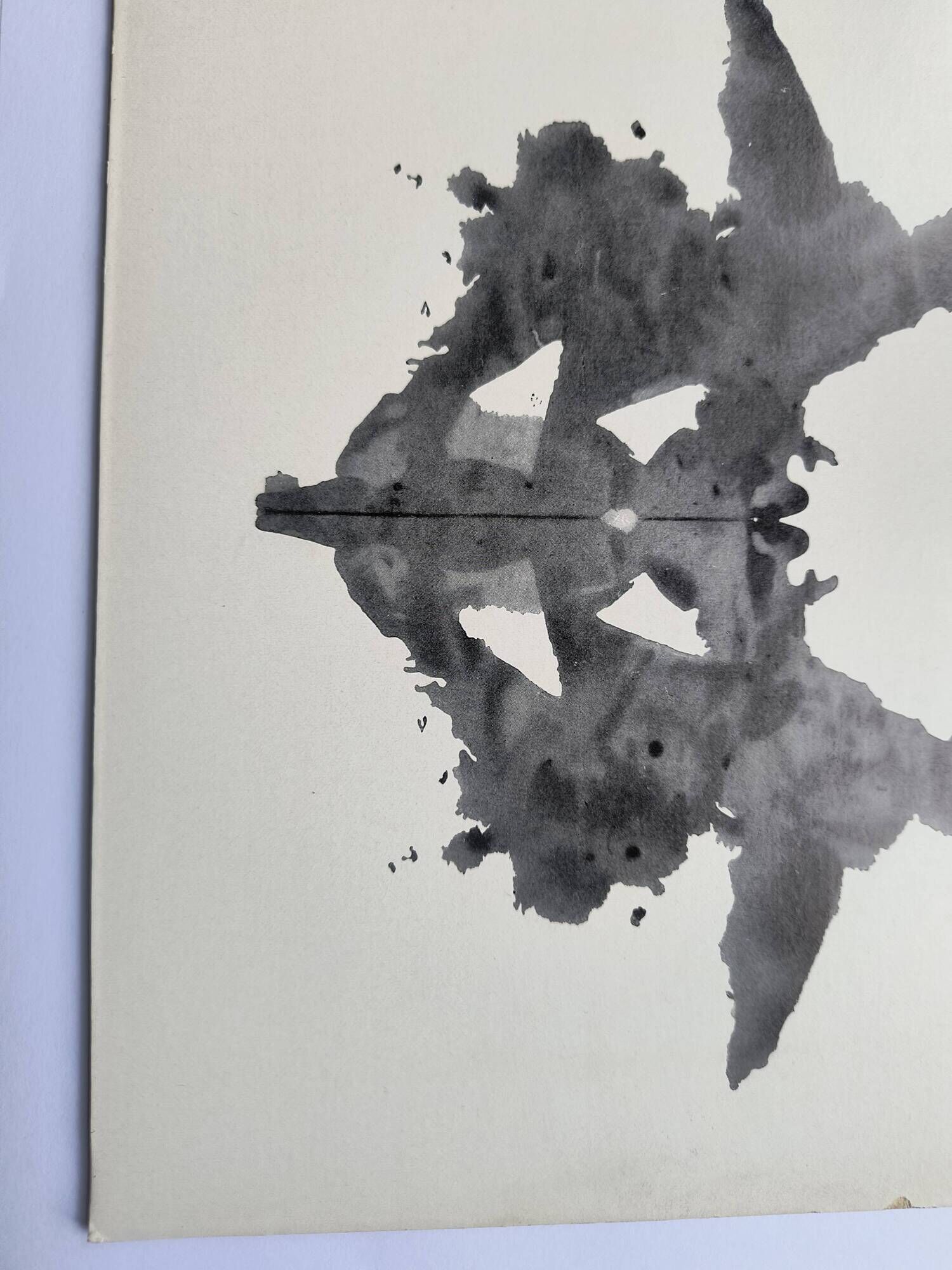 Original Rorschach test card "Card I" – Psychology curiosity