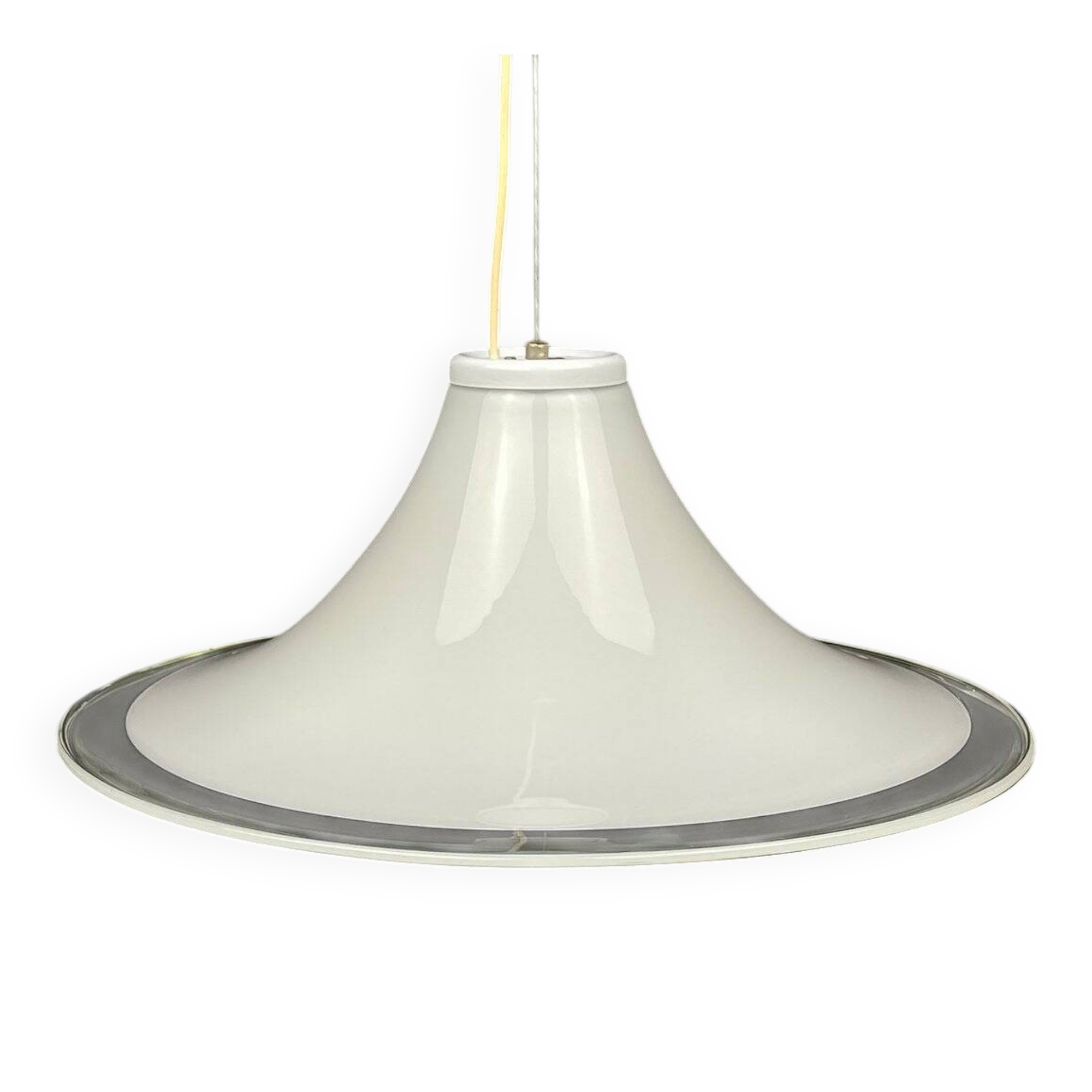 White Murano glass pendant, Italy, 1970s