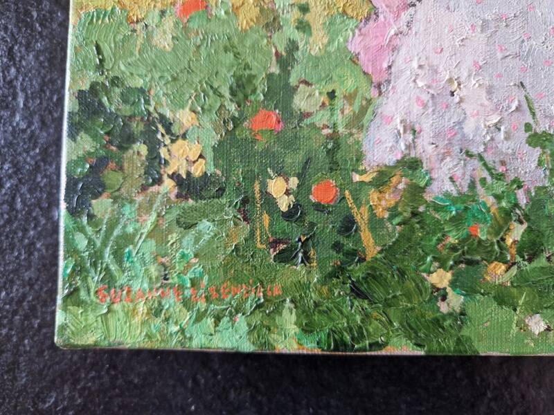 Suzanne Eisendieck (1908-1998) - Oil on canvas - "Sunday in the fields" - Signed
