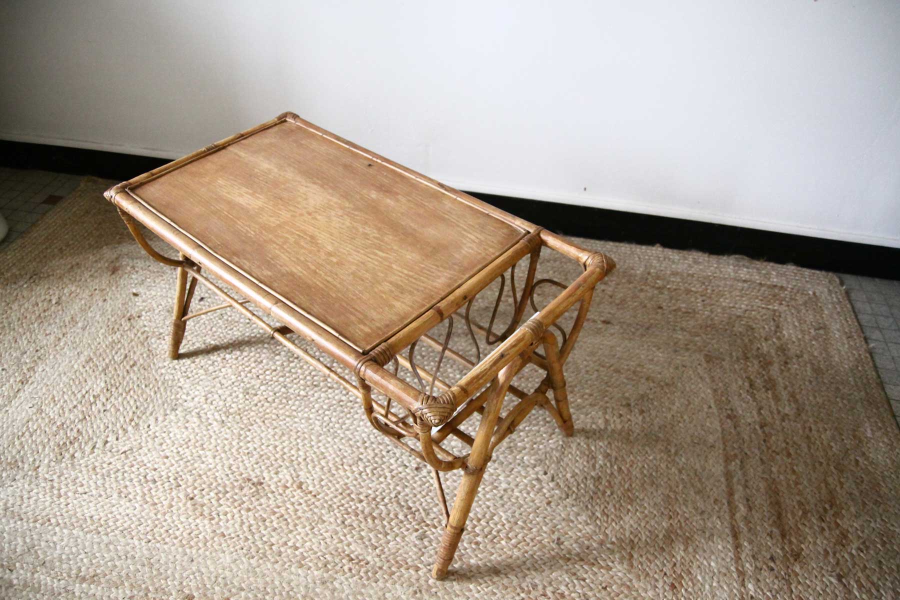 Rattan coffee table