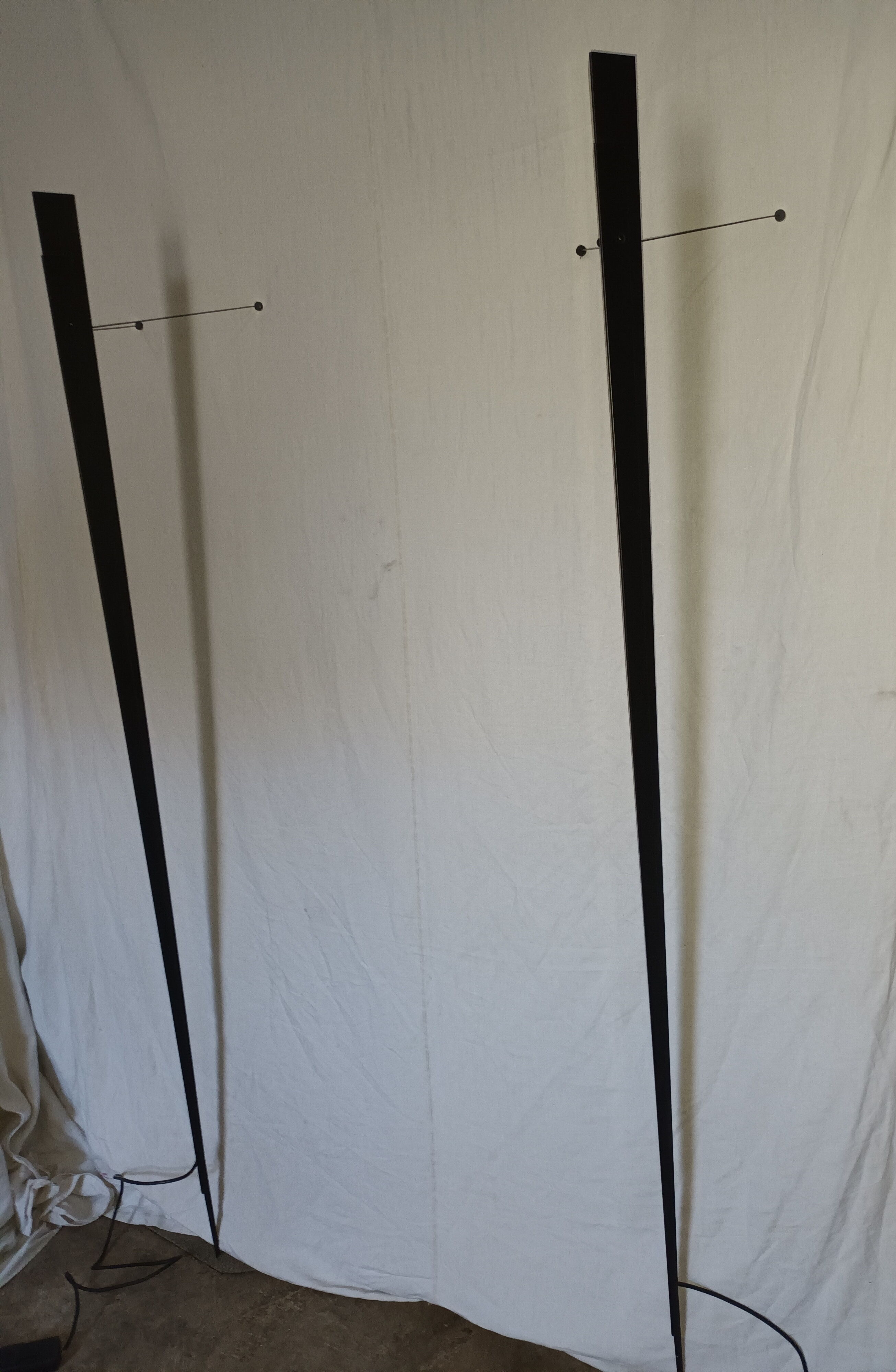 Pair of torchiere wall lamps by Gilles Derain for Lumen Center Italia