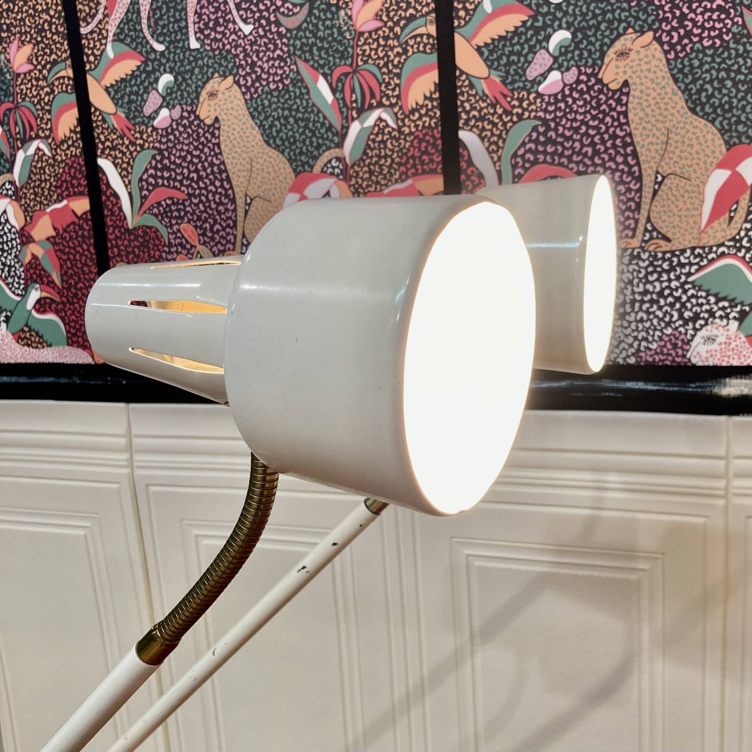 Pair of large industrial lamps 1950.
