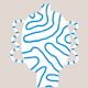 Pop-up Christmas 22 - Wall display white vase blue lines 50cm*70cm