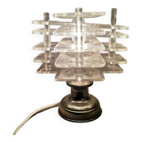 Lampe de table moderne en acrylique transparent du siècle hollandais, 1960s