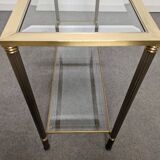 Glass and brass console from the 70s