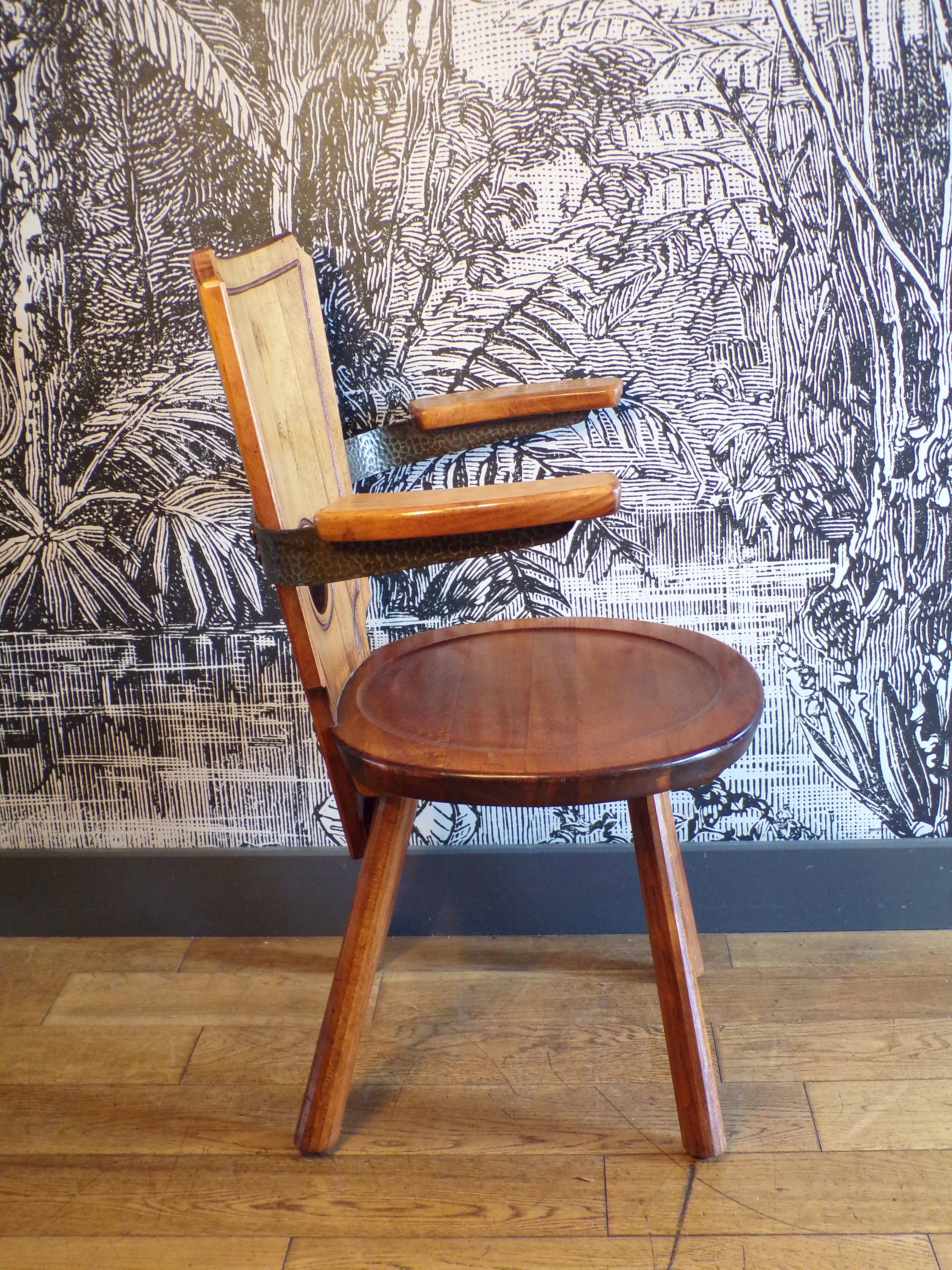 French work brutalist armchair