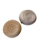 Rattan poufs
