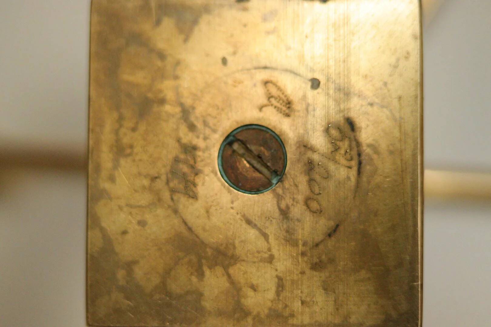 Swedish brass five arm candelabra by Gusum