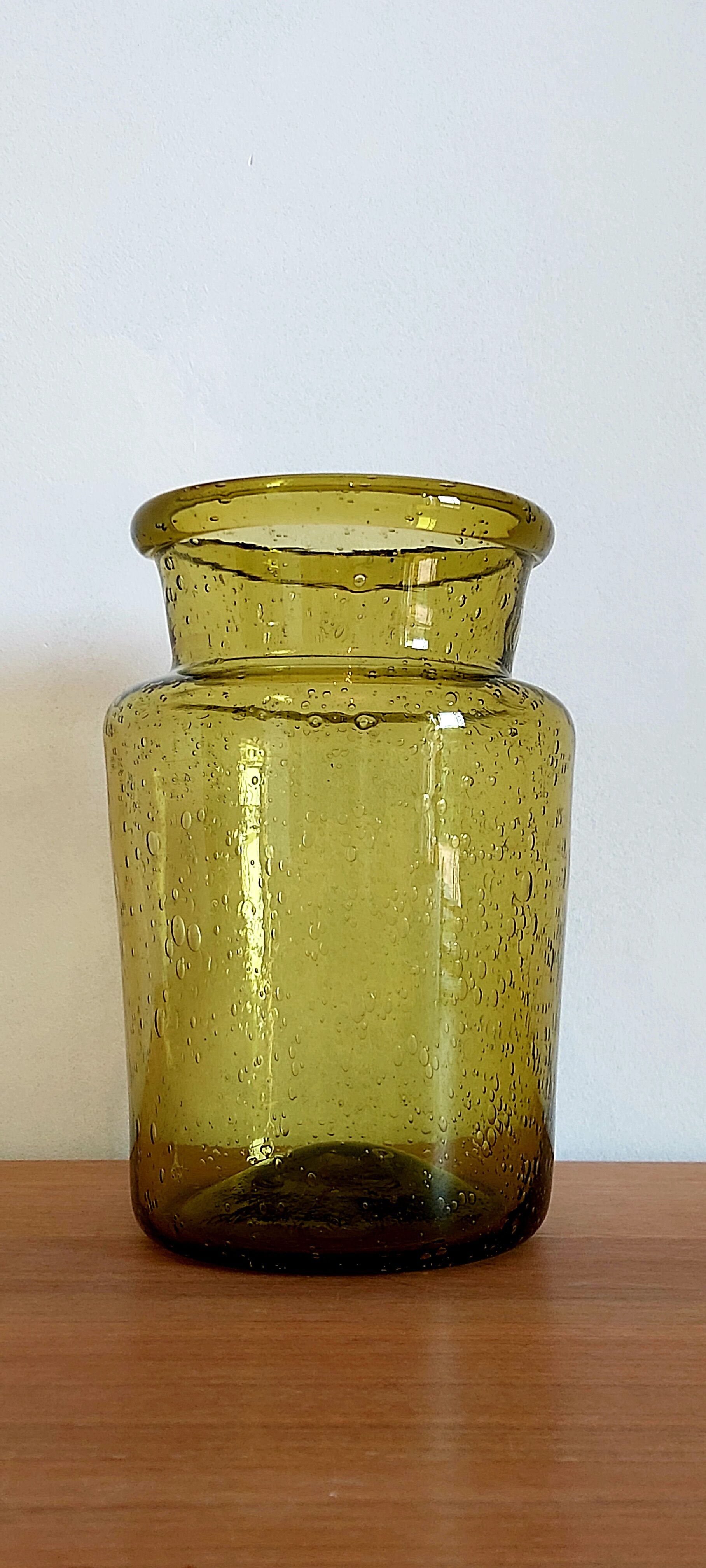 Vintage Biot glass vase