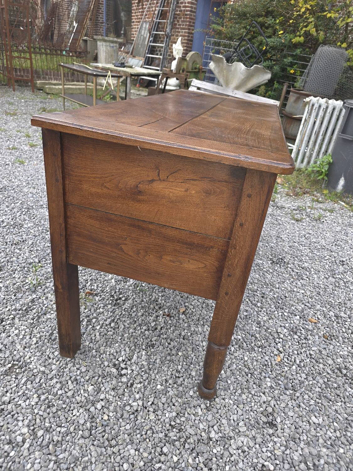 Antique chest, oak kneading trough