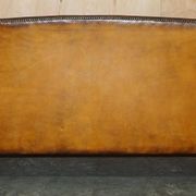 Mustang Leather Art Deco Style Sofa Fully Restored
