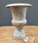 Small cast iron garden vase grey
