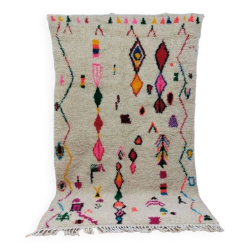 Handmade wool Berber rug 235x140 m
