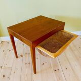 Vintage Danish teak sewing table by Severin Hansen for Haslev Furniture 1960