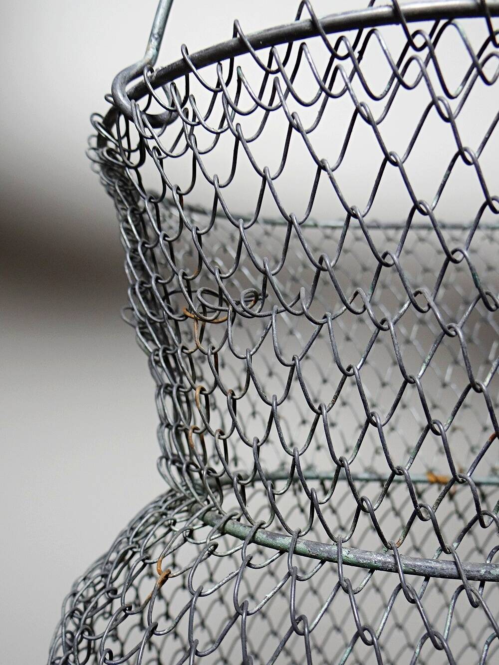 Vintage XL fishing net or basket Maillinox from the 80s-90s.