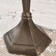 Brass candle holder high hexagonal foot