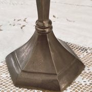 Bougeoir en laiton haut pied hexagonal