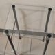 50s metal and glass side table