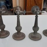 4 bronze sconces 19th