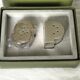Silver-plated salt and pepper shakers by Christofle, Ludique model.