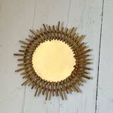 Authentic vintage bamboo mirror