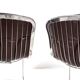 Set of four Cidue leather chrome cantilever chairs by Willy Rizzo, 1970