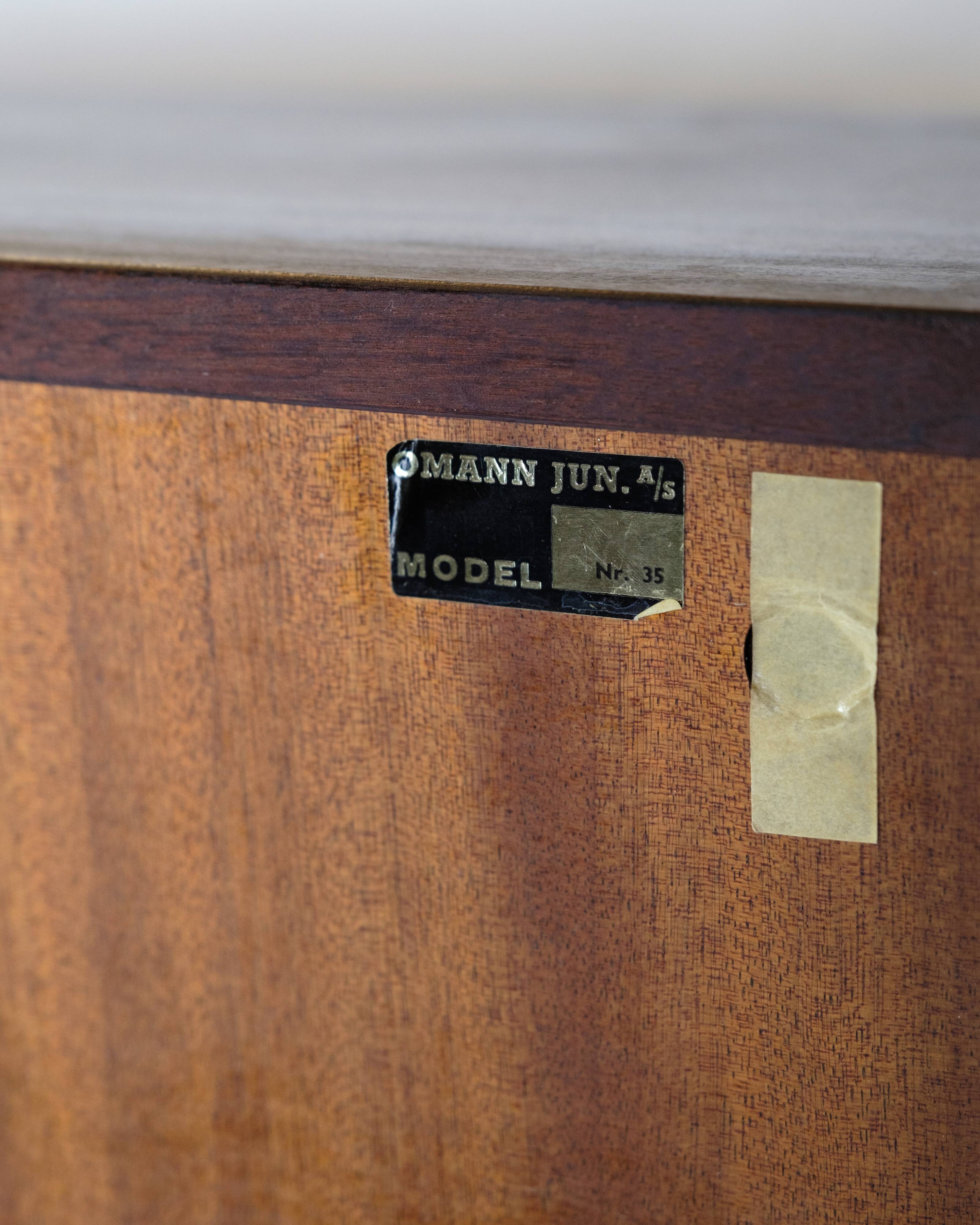 Bookcase Made In Rosewood Model 35 By Omann Jun. Møbelfabrik From 1960s