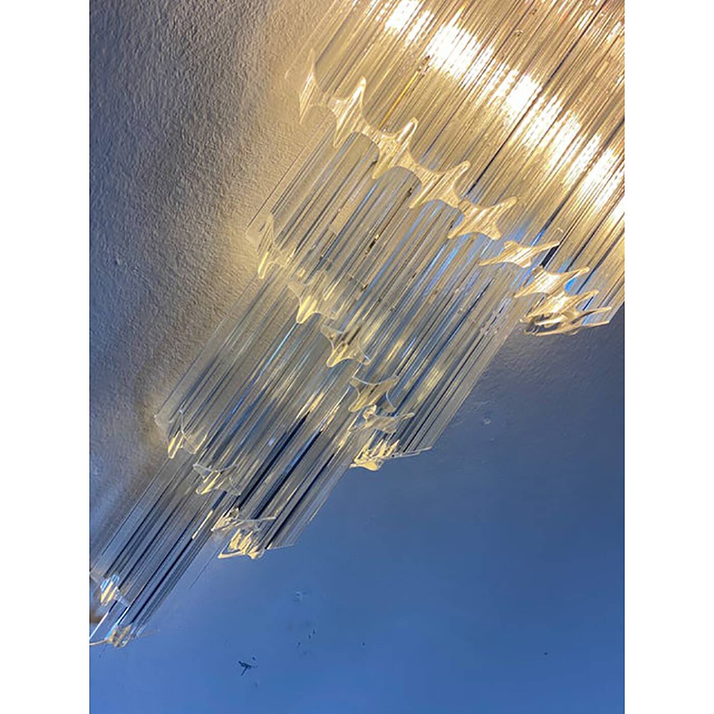 Set of Two Venetian "Quadriedro" Twist Murano Glass Wall Sconces