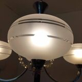 Art deo chandelier 1930 with 4 arms of light.