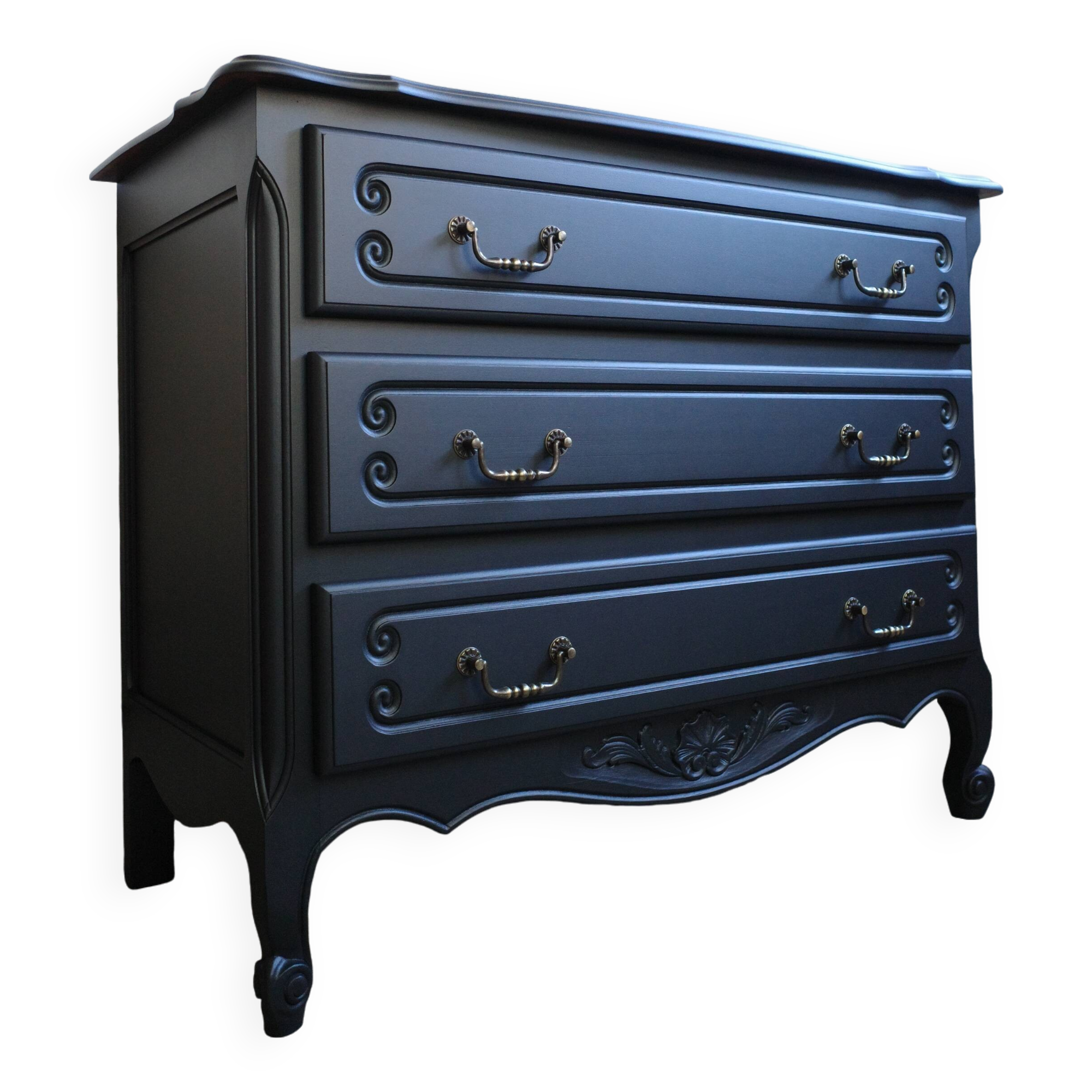 Black vintage chest of drawers