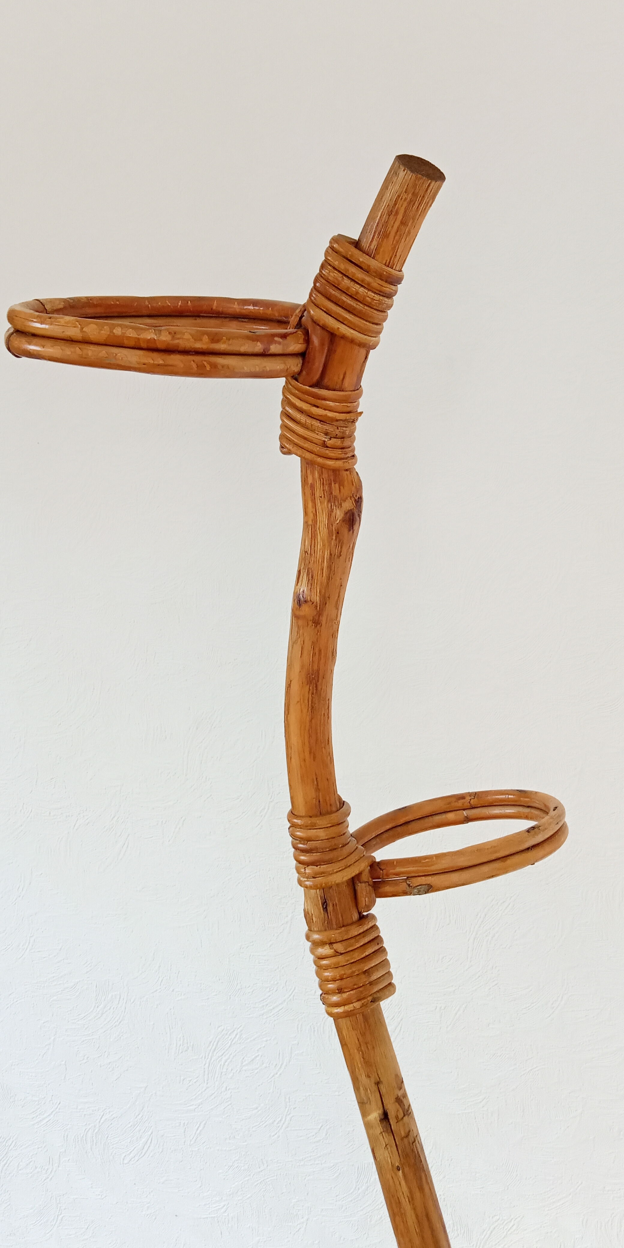 Rattan plant holder 50s