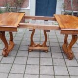 Napoleon III period walnut table from the late 19th century with extensions