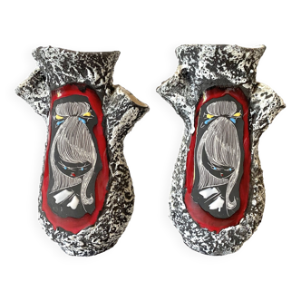 Pair of Italian vases Augusto Giulianelli 1950