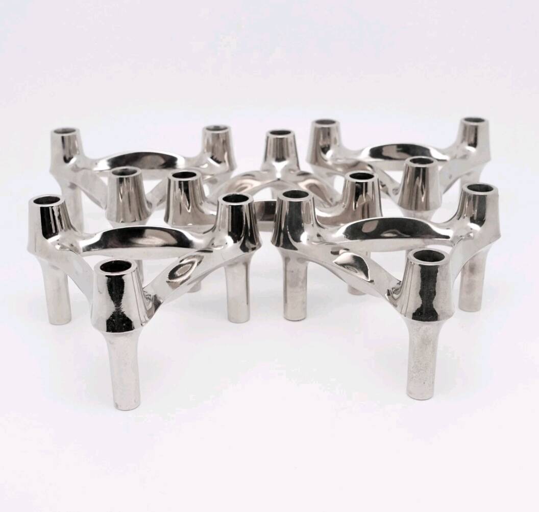 Lot 5 bougeoirs modulables BMF NAGEL 1970