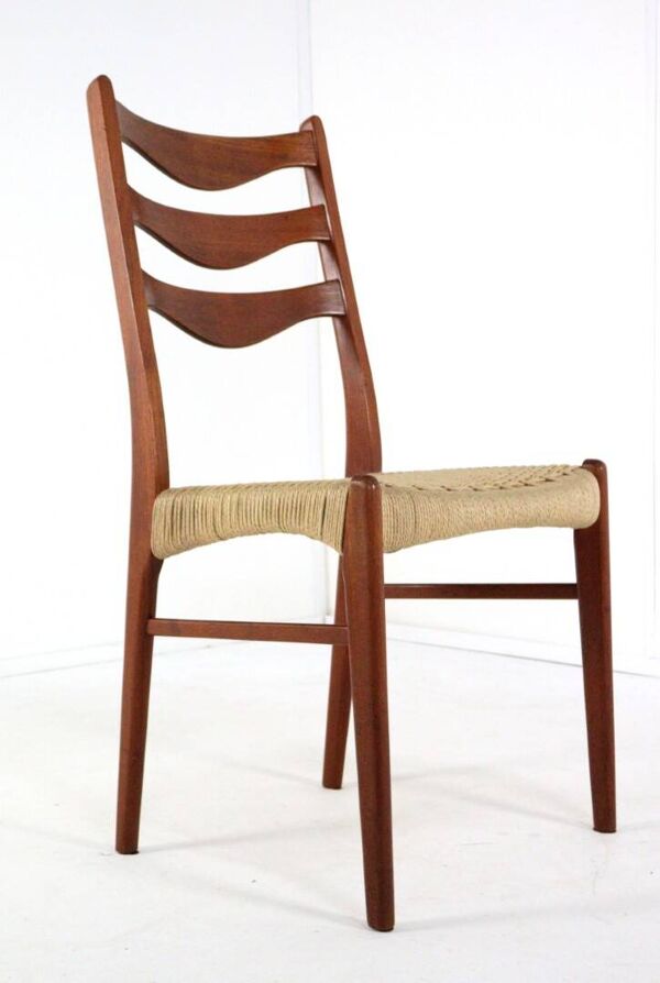 Lot de 4 chaises en corde de papier Arne Wahl Iversen pour Glygnore