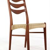 Set of 4 Arne Wahl Iversen for Glygnore papercord chairs
