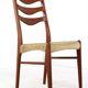 Set of 4 Arne Wahl Iversen for Glygnore papercord chairs