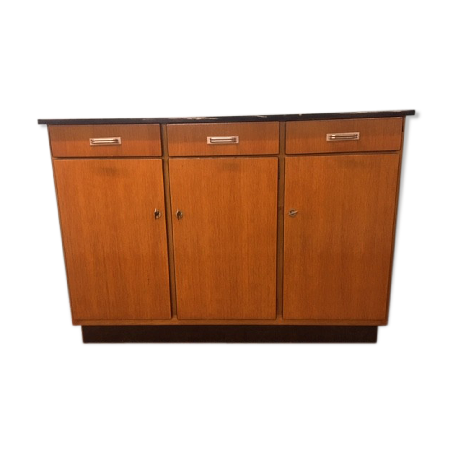 Light wood and Formica 1960 tray