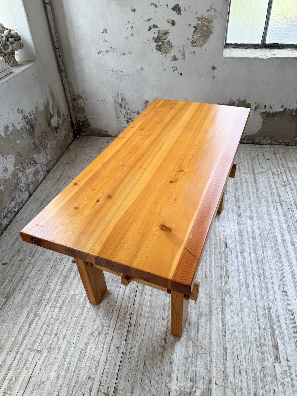 Farmhouse table, mountain furniture from the 50s