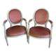 Pair of medallion armchairs