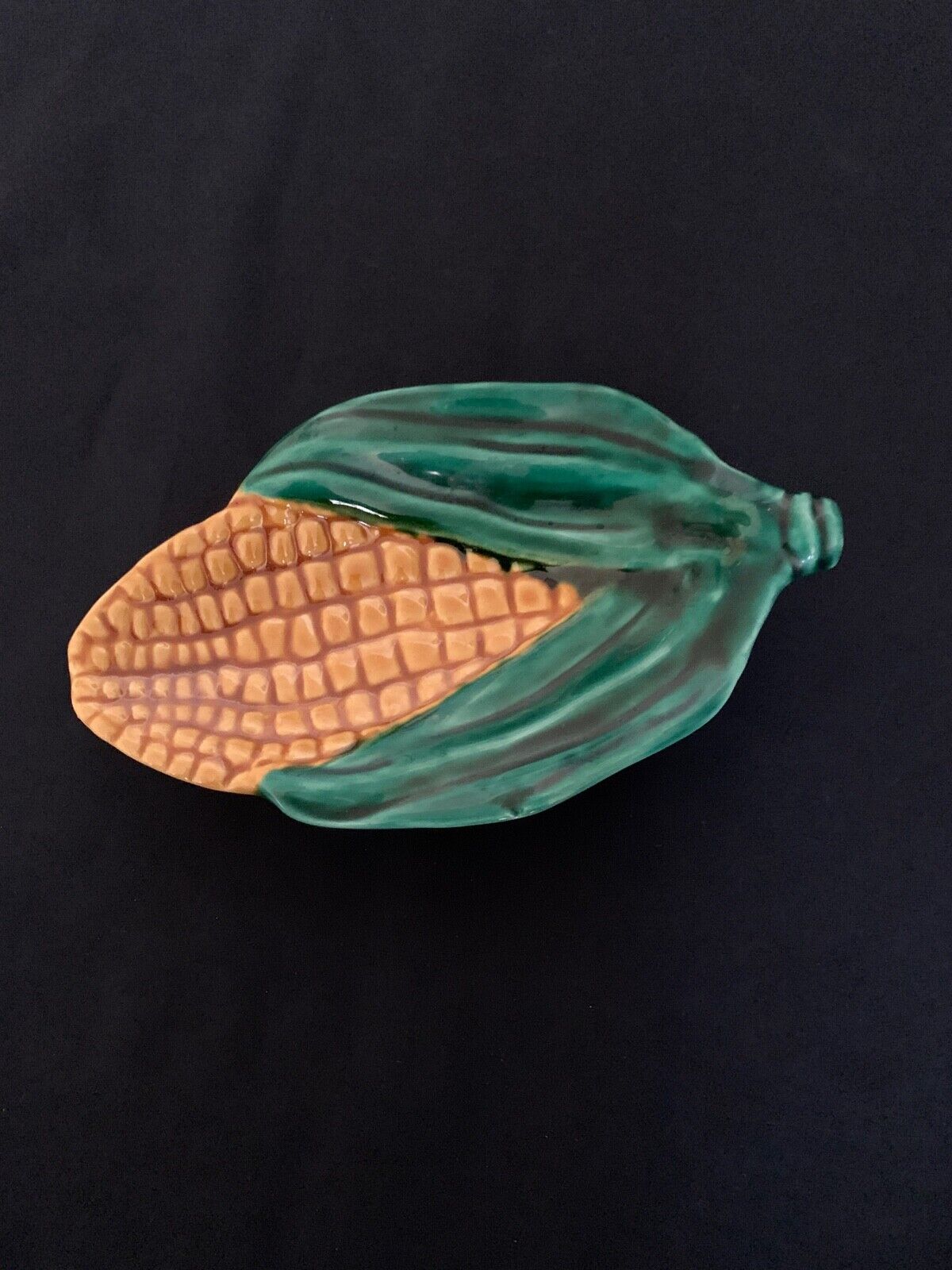 Trinket bowl in the shape of corn cobs signed Vallauris
