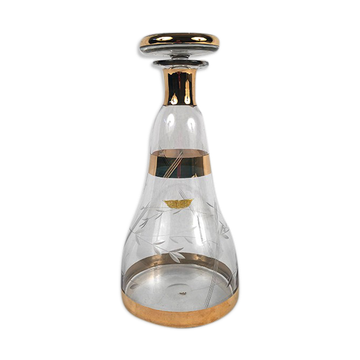 Carafe Schneider verre taillé et filets or